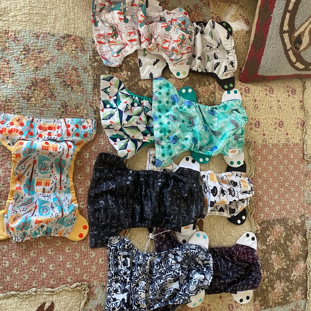 A lot of flip diaper covers
